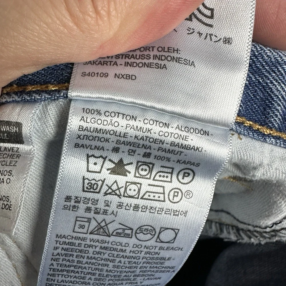 Levis 550 Mens Jeans 36 X 34 Blue Denim Straight Grunge Workwear Faded